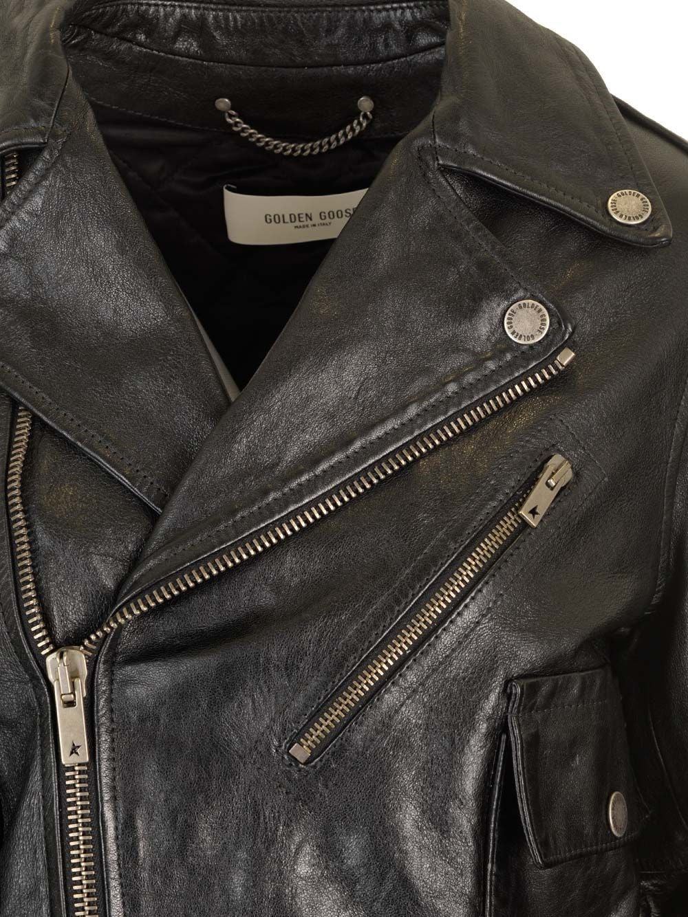 Golden Goose Women Leather Biker Jacket GOLDEN GOOSE