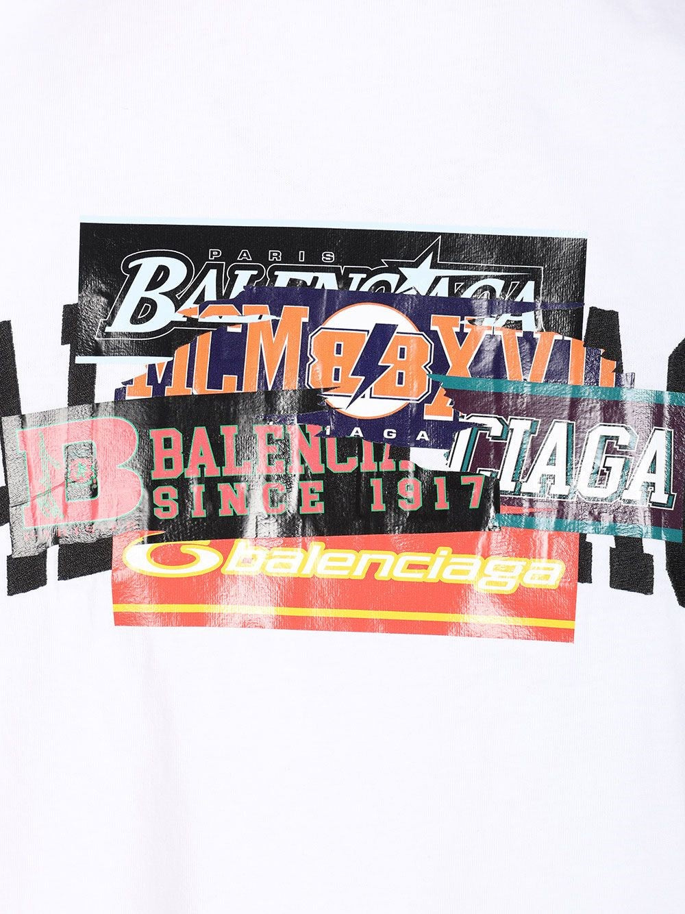 Balenciaga Men Bumper Stickers T-Shirt BALENCIAGA