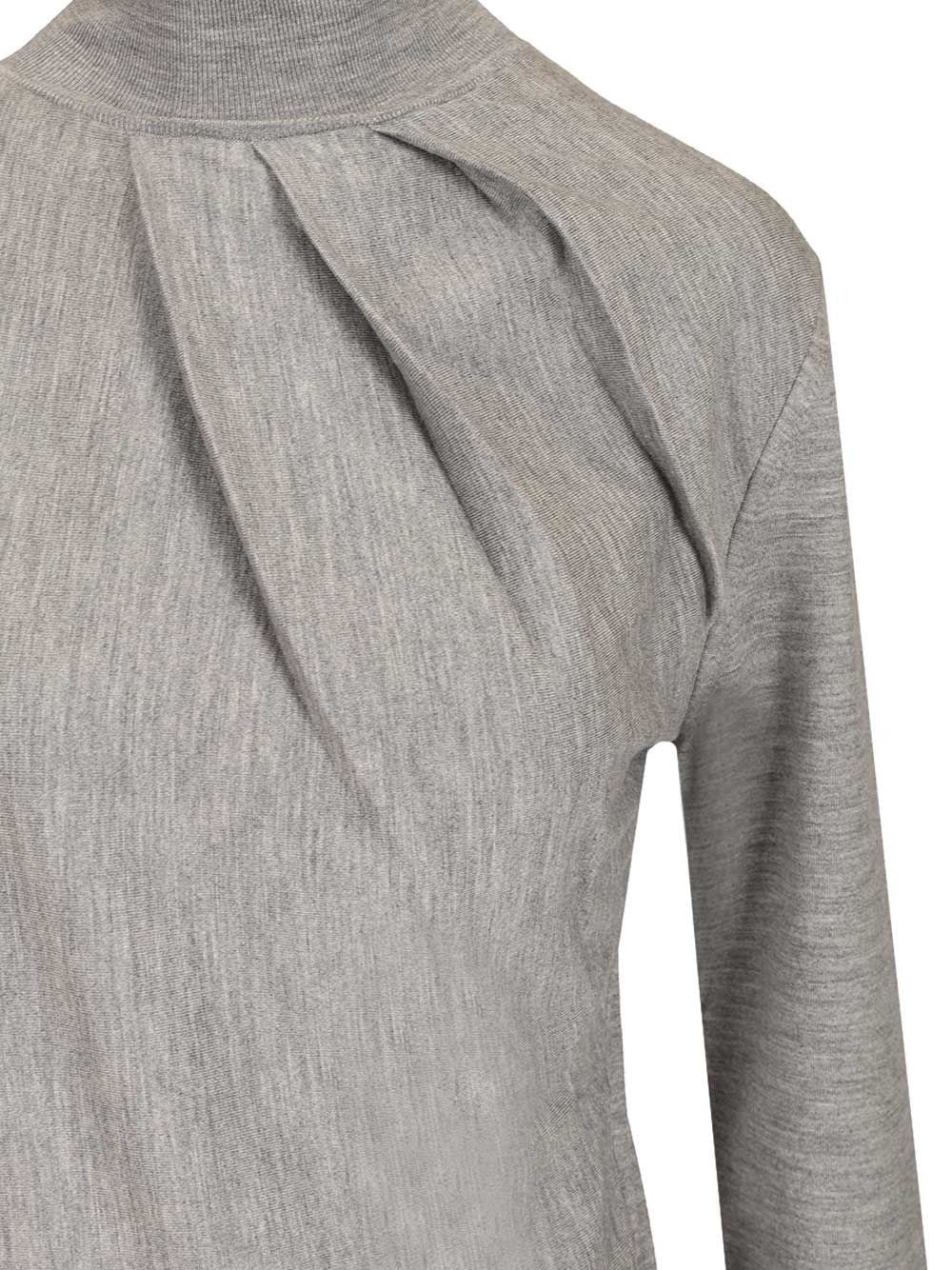 Givenchy Women Draped Wool Blend Turtleneck Sweater GIVENCHY