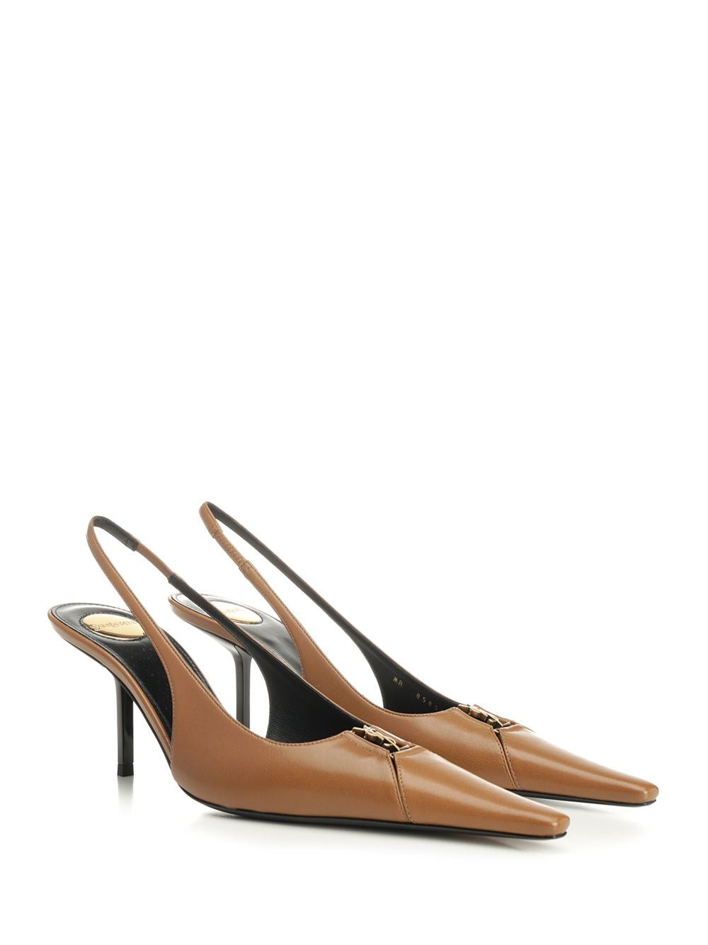 Saint Laurent Women “Babylone Breteuil” Backless Pumps In Smooth Leather. SAINT LAURENT