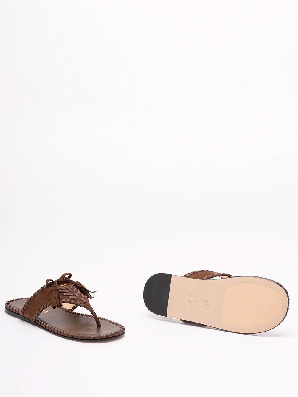 Prada Women Suede Flat Sandals PRADA