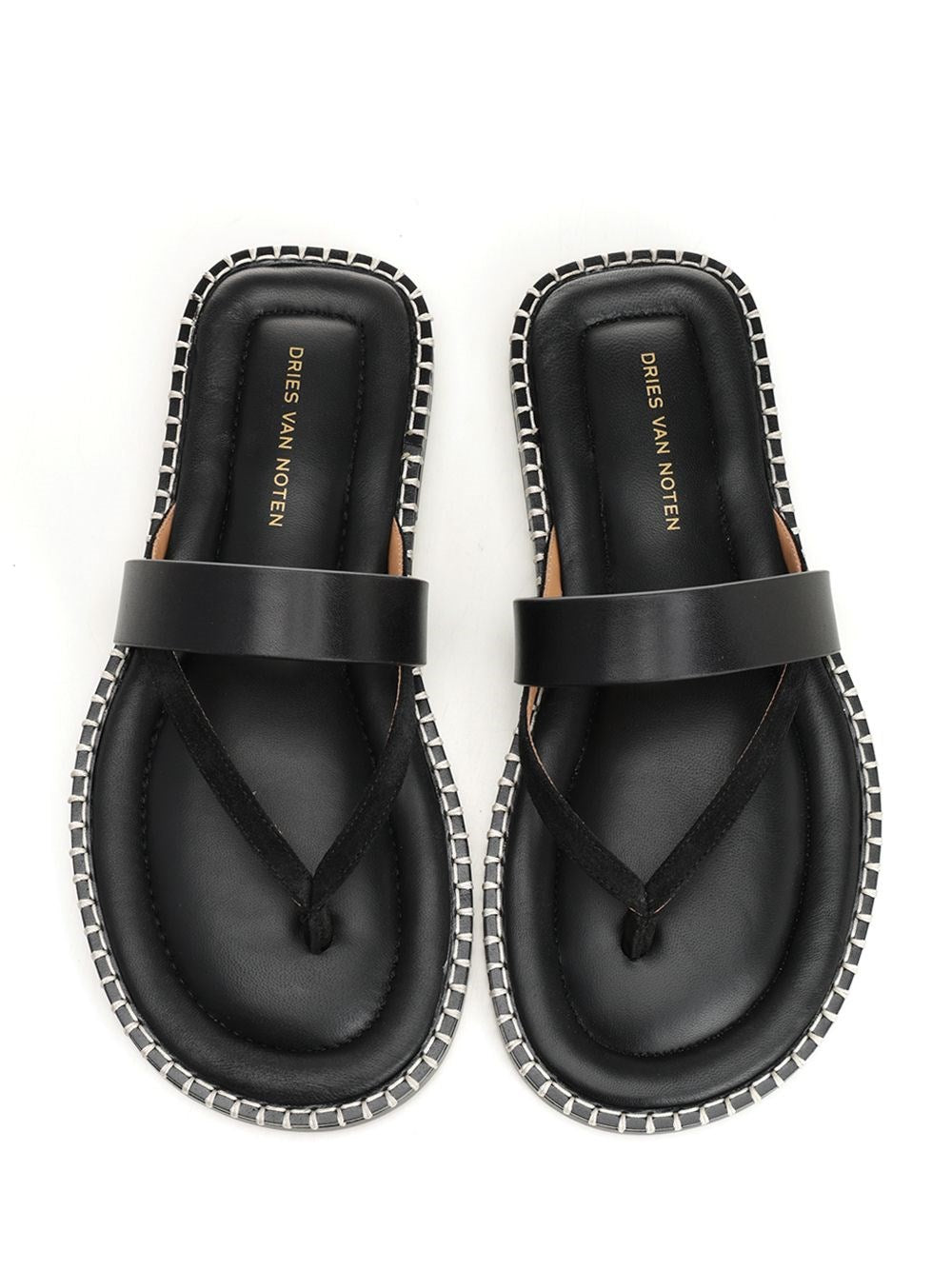 Dries Van Noten Men Leather Flip-Flops DRIES VAN NOTEN