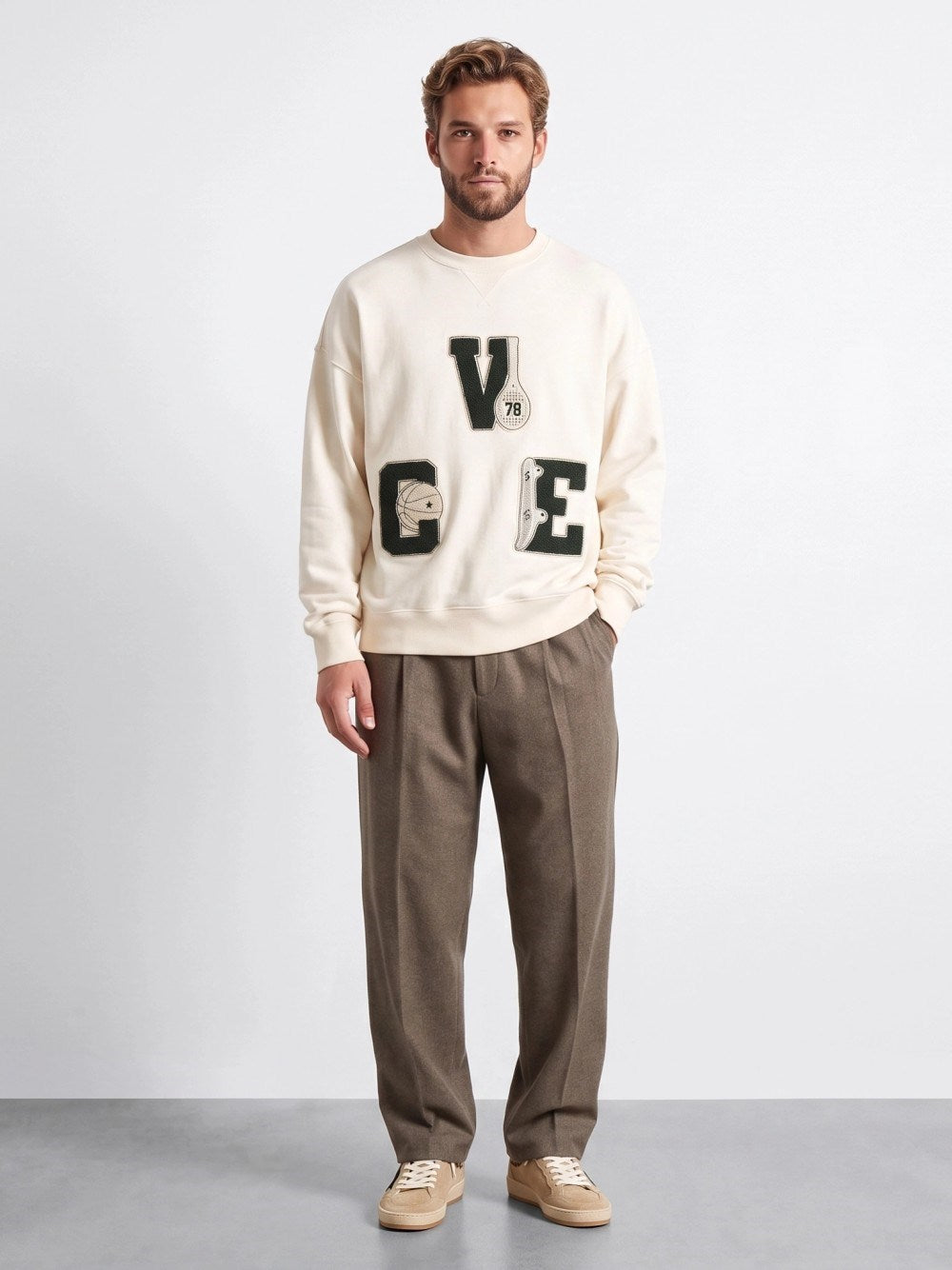 Golden Goose Men Swetshirt With Patches GOLDEN GOOSE