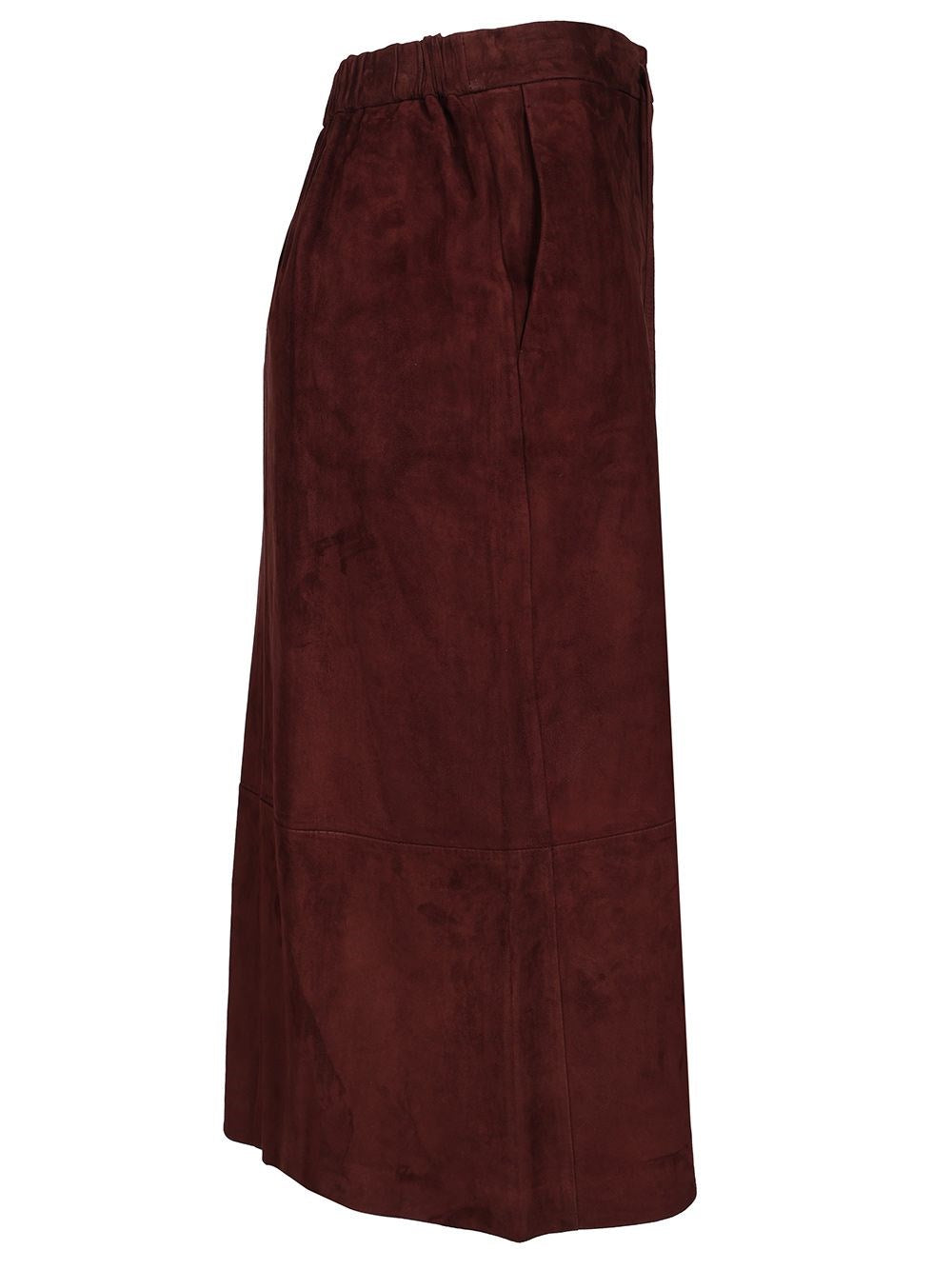 'S Max Mara Women Suede Longuette Skirt S MAX MARA