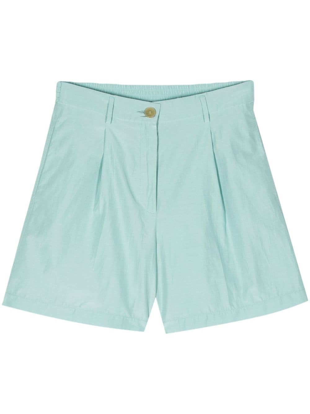 Forte_Forte Women Aqua Green Taffeta Shorts FORTE FORTE