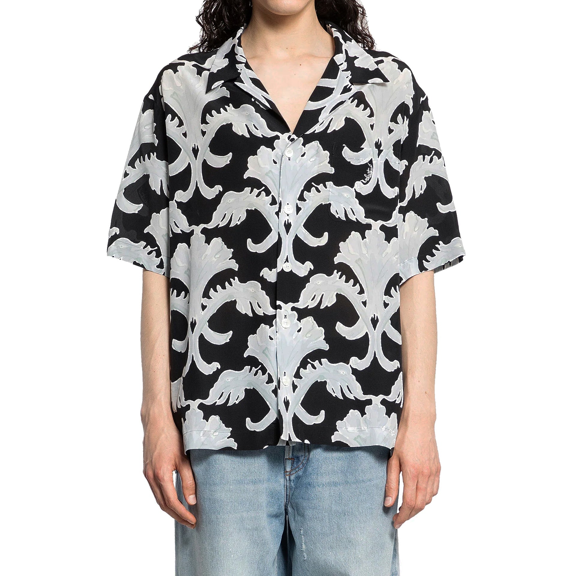 Valentino Garavani Metamorphos Wall Print Bowling Shirt Men VALENTINO