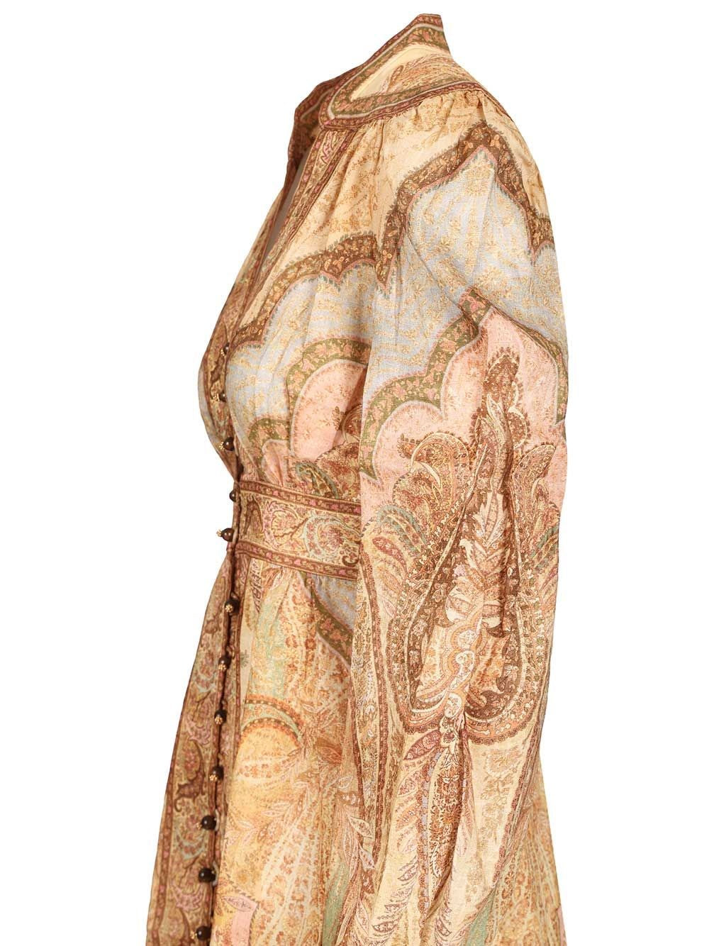 Zimmermann Women Wanderlust Low-Cut Midi Dress In Tapestry ZIMMERMANN