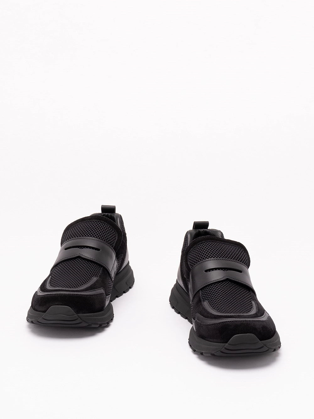 Prada Men Mesh And Leather Sneakers PRADA