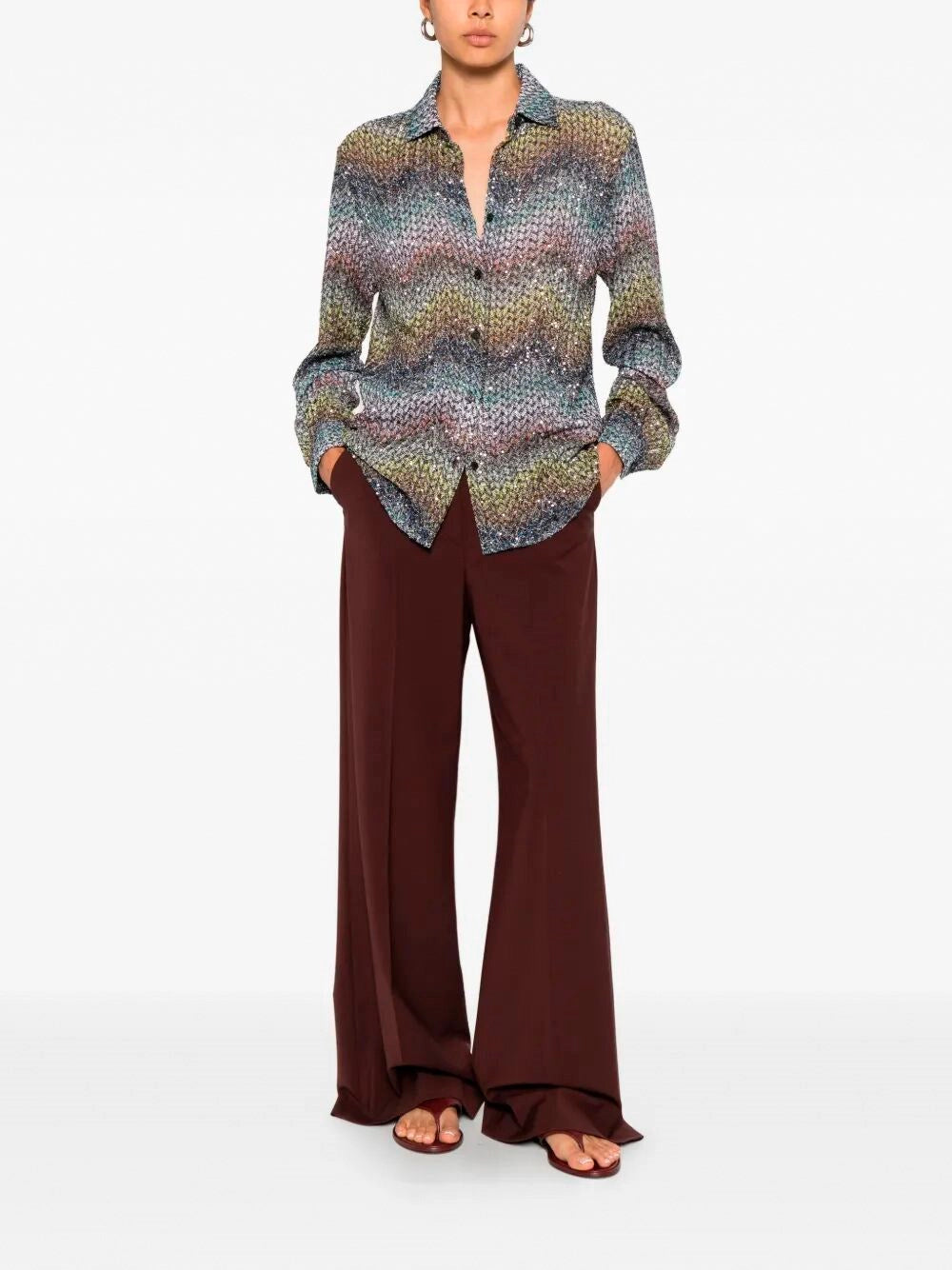 Missoni Women `Caperdoni` Long Sleeve Shirt MISSONI