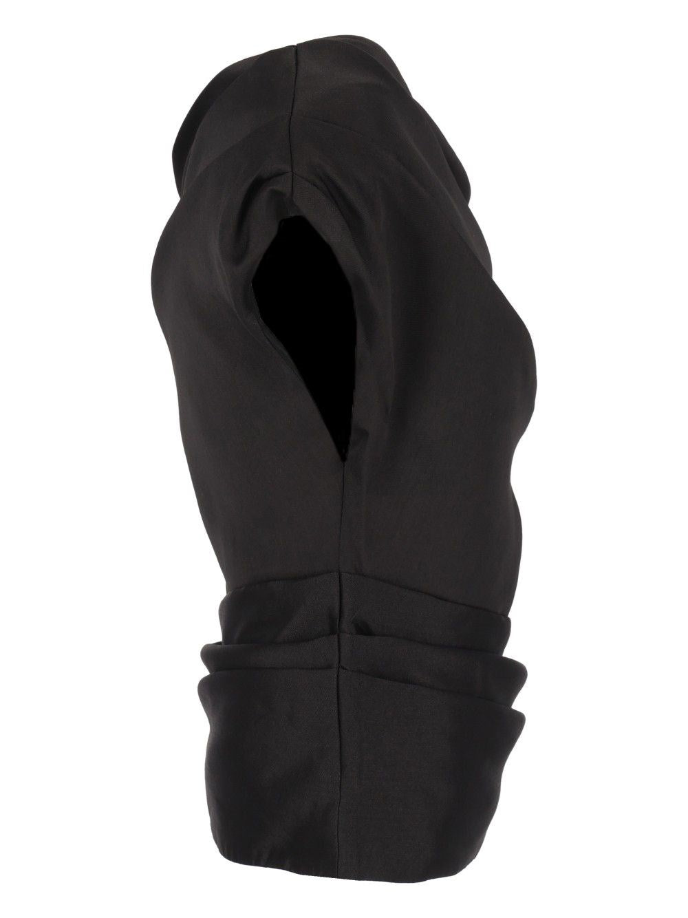 Self-Portrait Women Draped Taffeta Top SELF-PORTRAIT