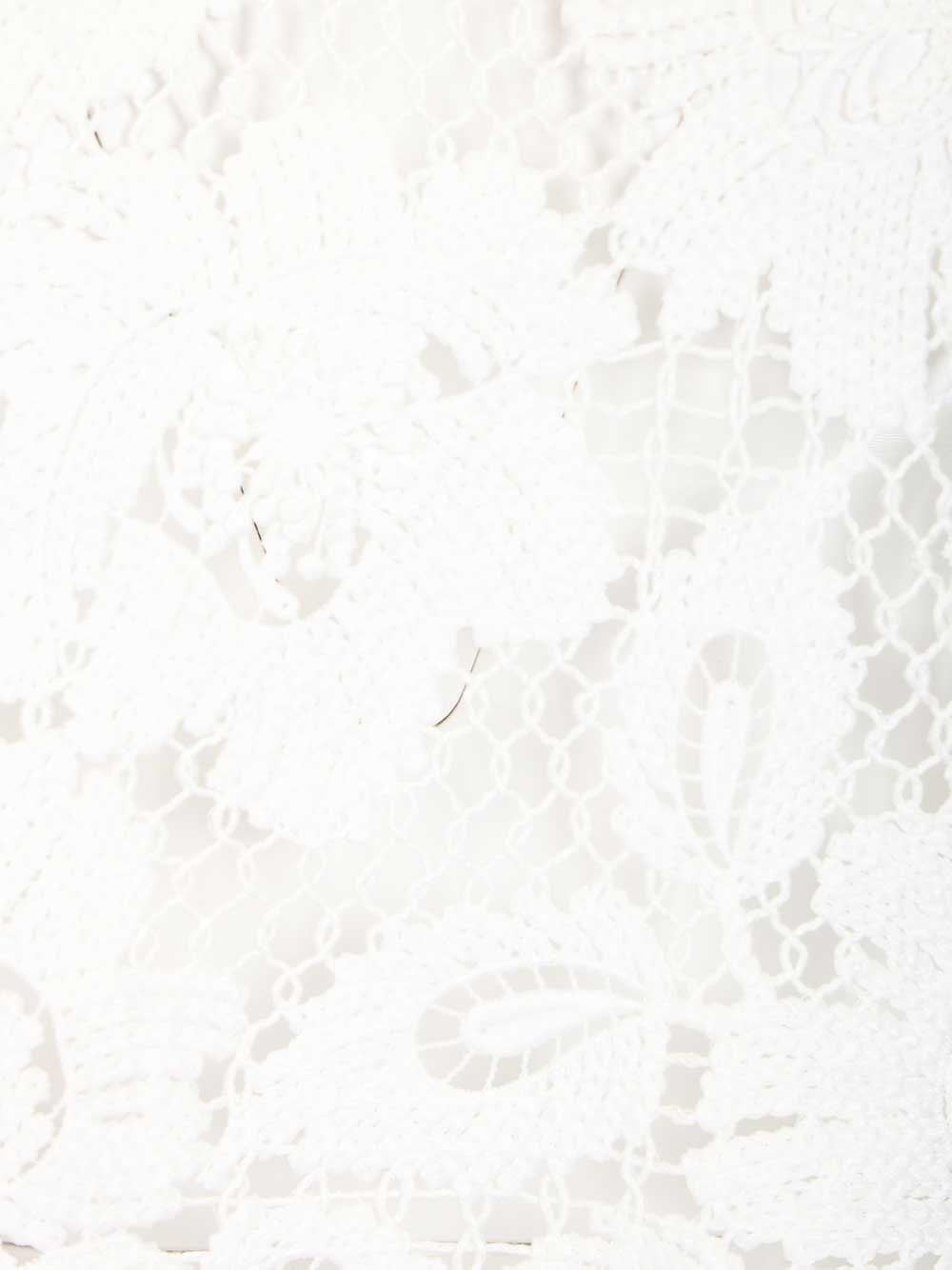 Self-Portrait Women White Crochet Lace Top SELF-PORTRAIT