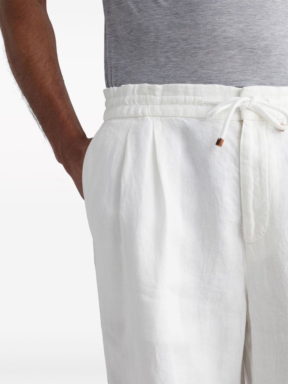 Brunello Cucinelli Men Linen Bermuda BRUNELLO CUCINELLI