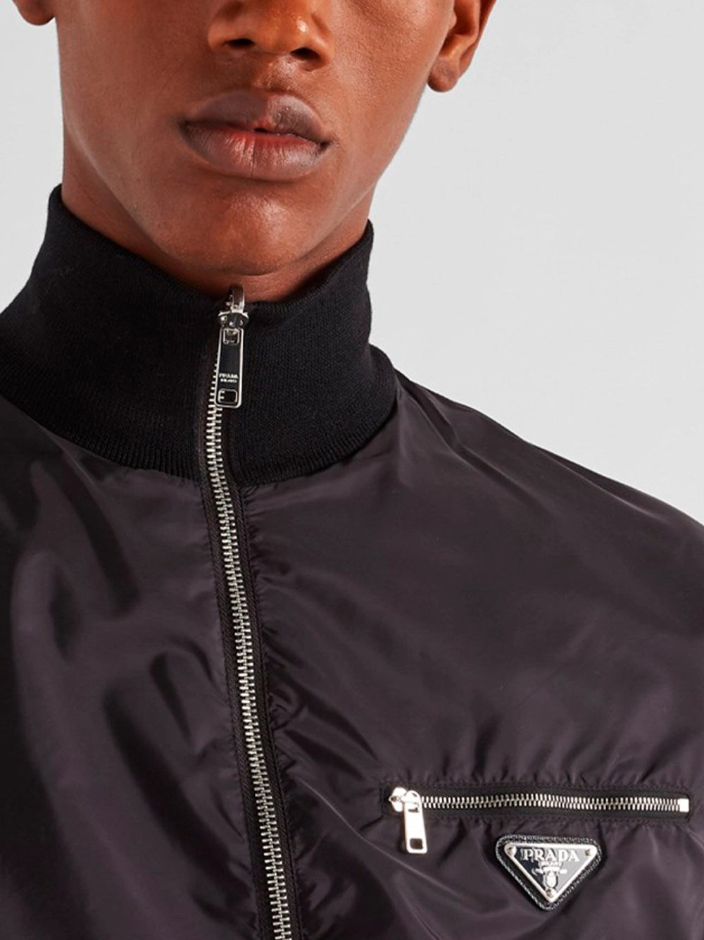 Prada Men Reversible Wool And Re-Nylon Jacket PRADA