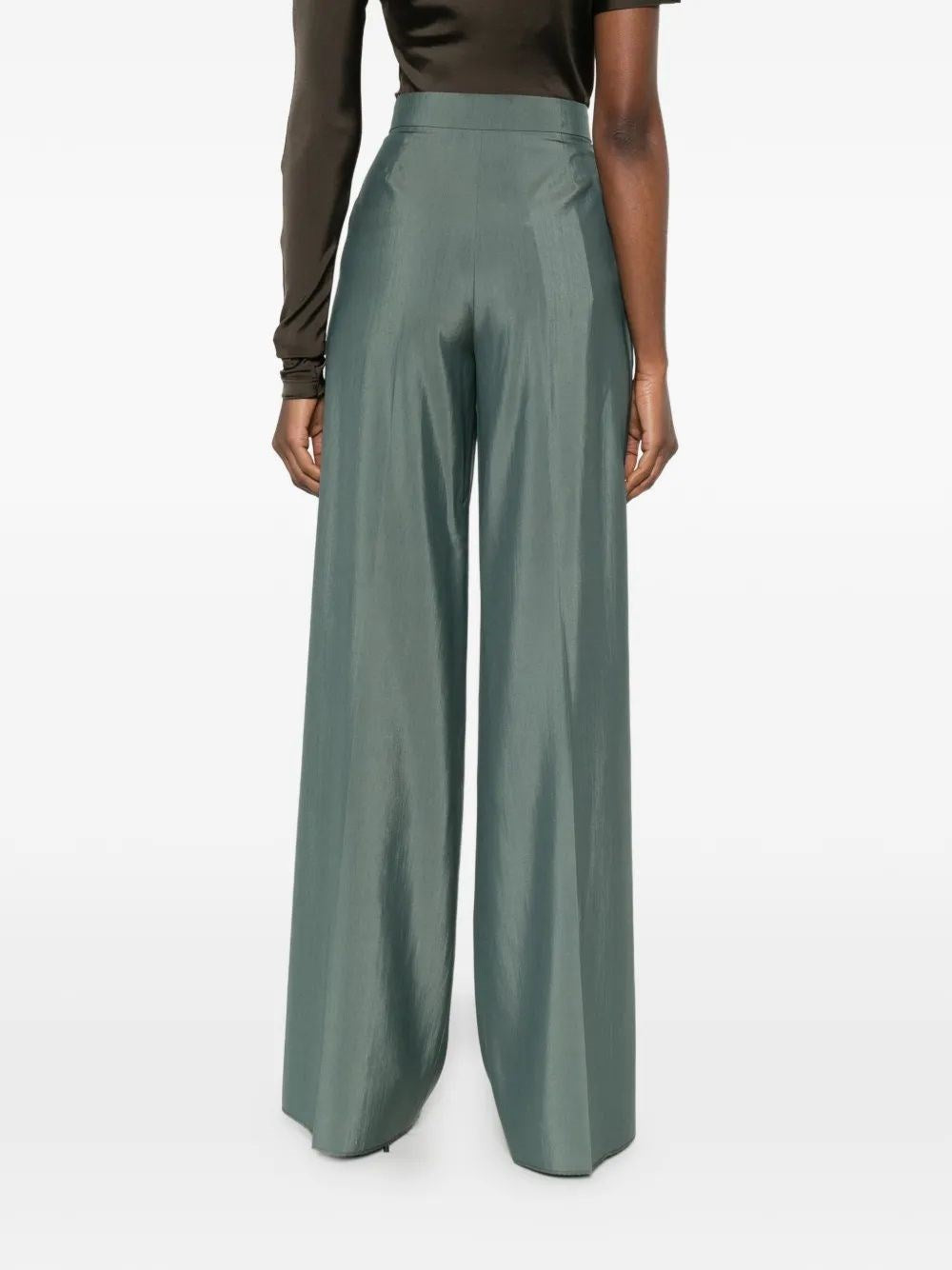 Max Mara Women Wide-Leg Trousers In Wool And Silk MAX MARA