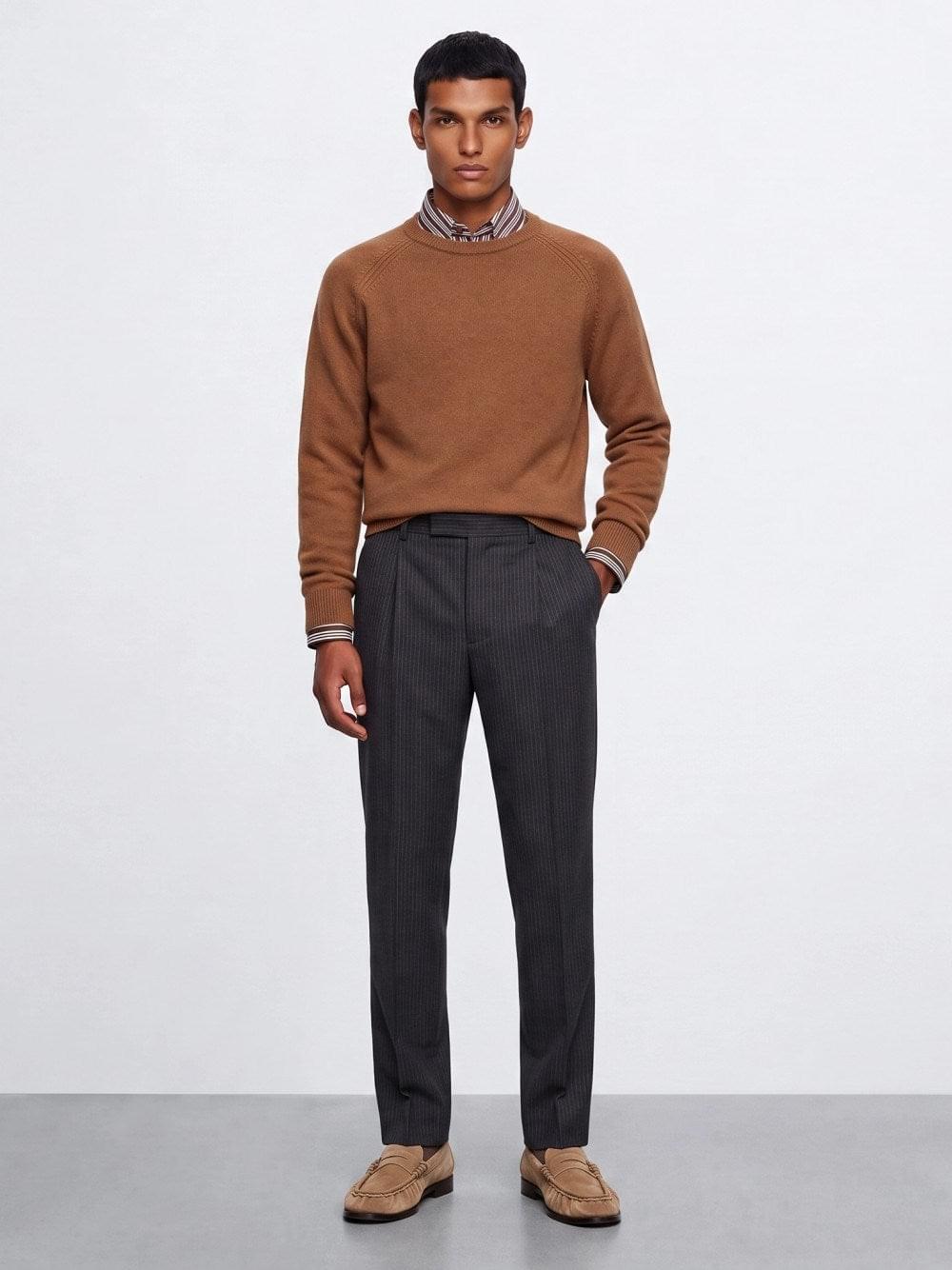 Saint Laurent Men Striped Cotton Poplin Shirt SAINT LAURENT