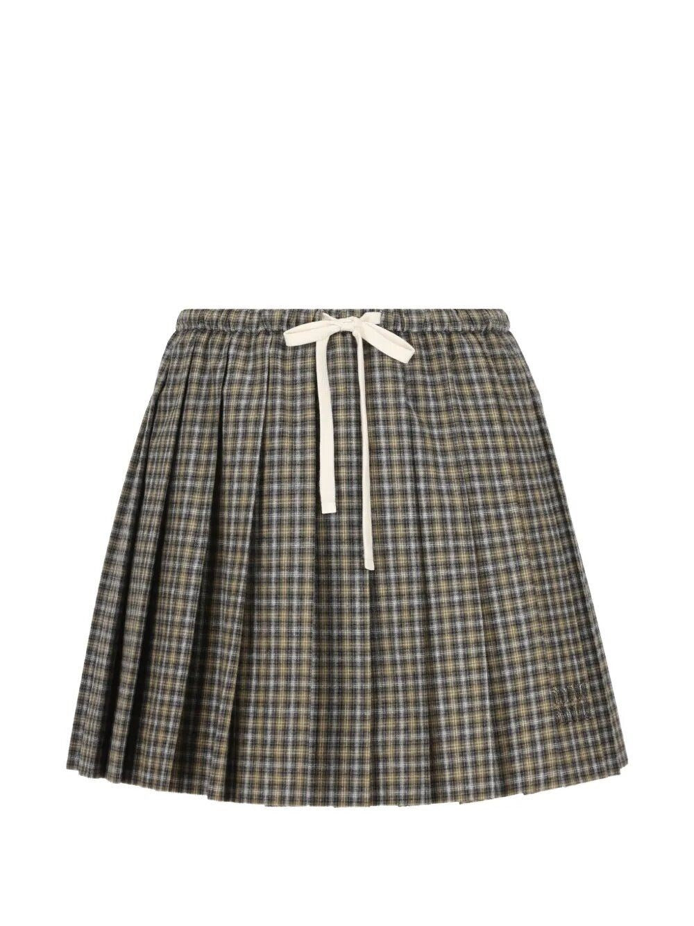 Miu Miu Women Tartan Miniskirt MIU MIU