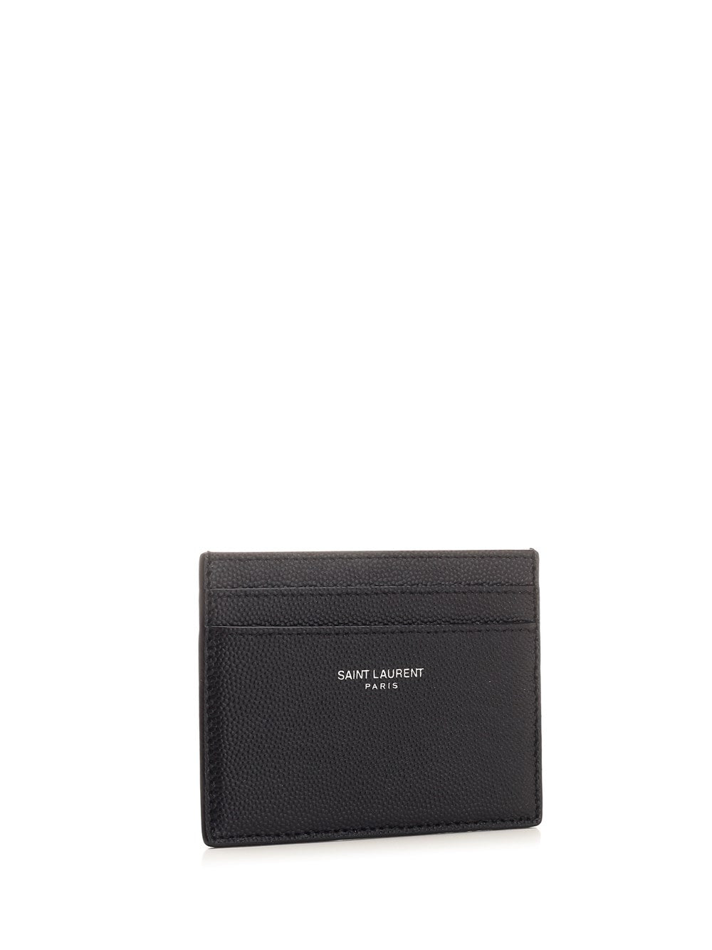 Saint Laurent Men Black Card Holder With Printed Logo SAINT LAURENT