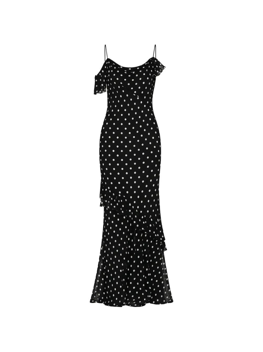 Self-Portrait Women Polka Dot Georgette Maxi Dress SELF-PORTRAIT
