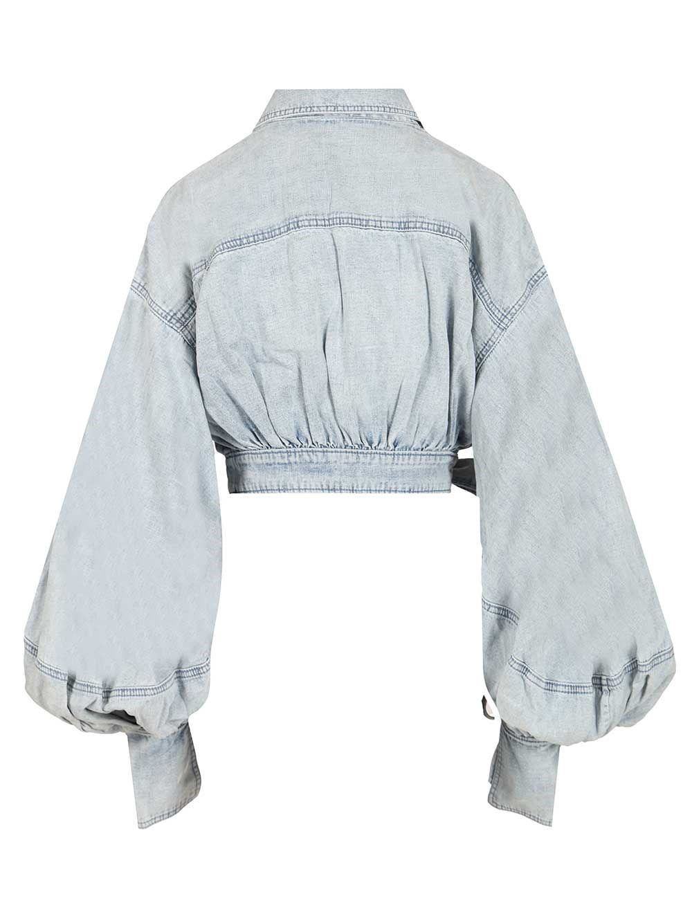 Zimmermann Women Rebellion Denim Wrap Top ZIMMERMANN