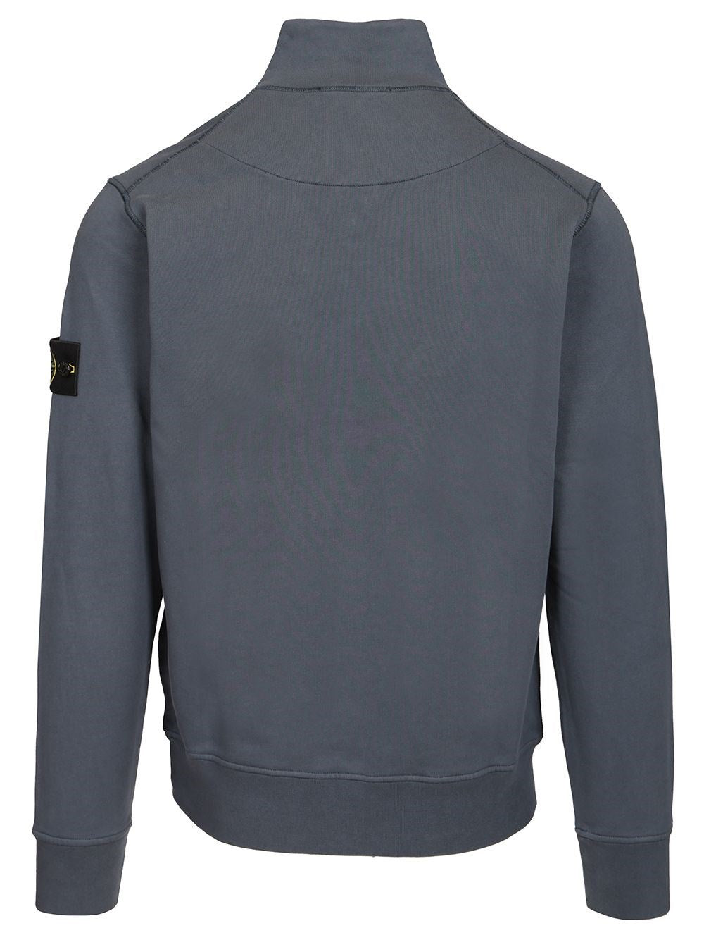 Stone Island Men Organic Cotton Sweatshirt With Short Zip STONE ISLAND