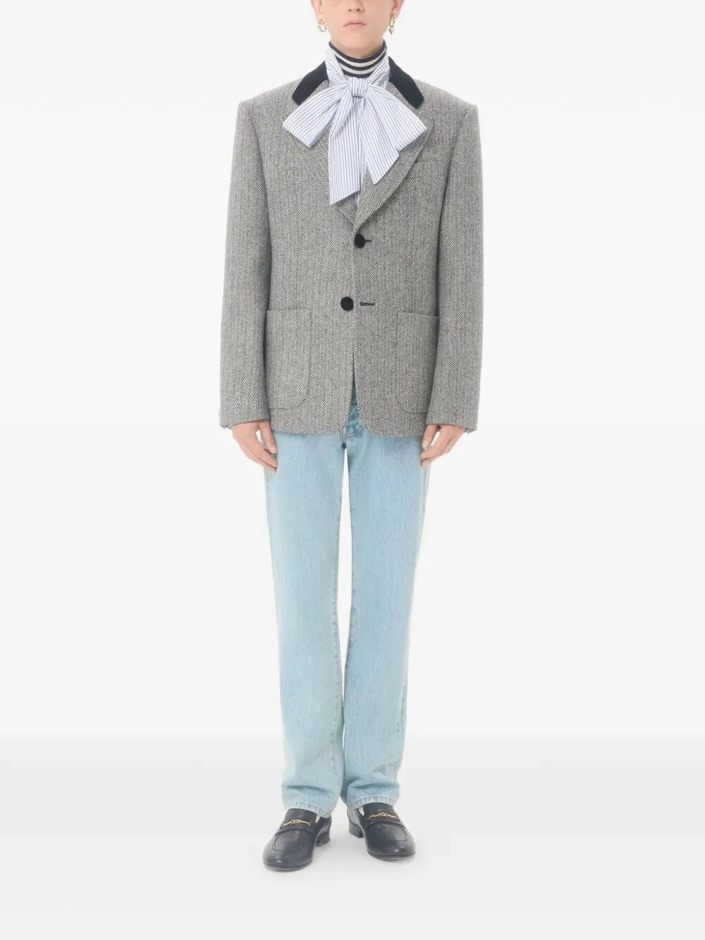 Valentino Garavani Men `Vlogo Signature` Striped Shirt VALENTINO GARAVANI