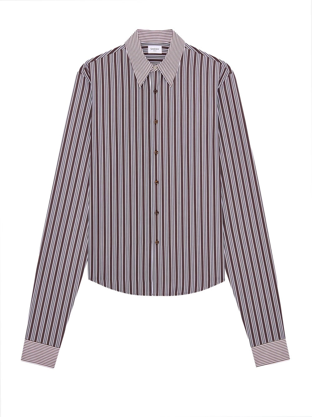 Saint Laurent Men Winchester Shirt In Striped Cotton Poplin SAINT LAURENT