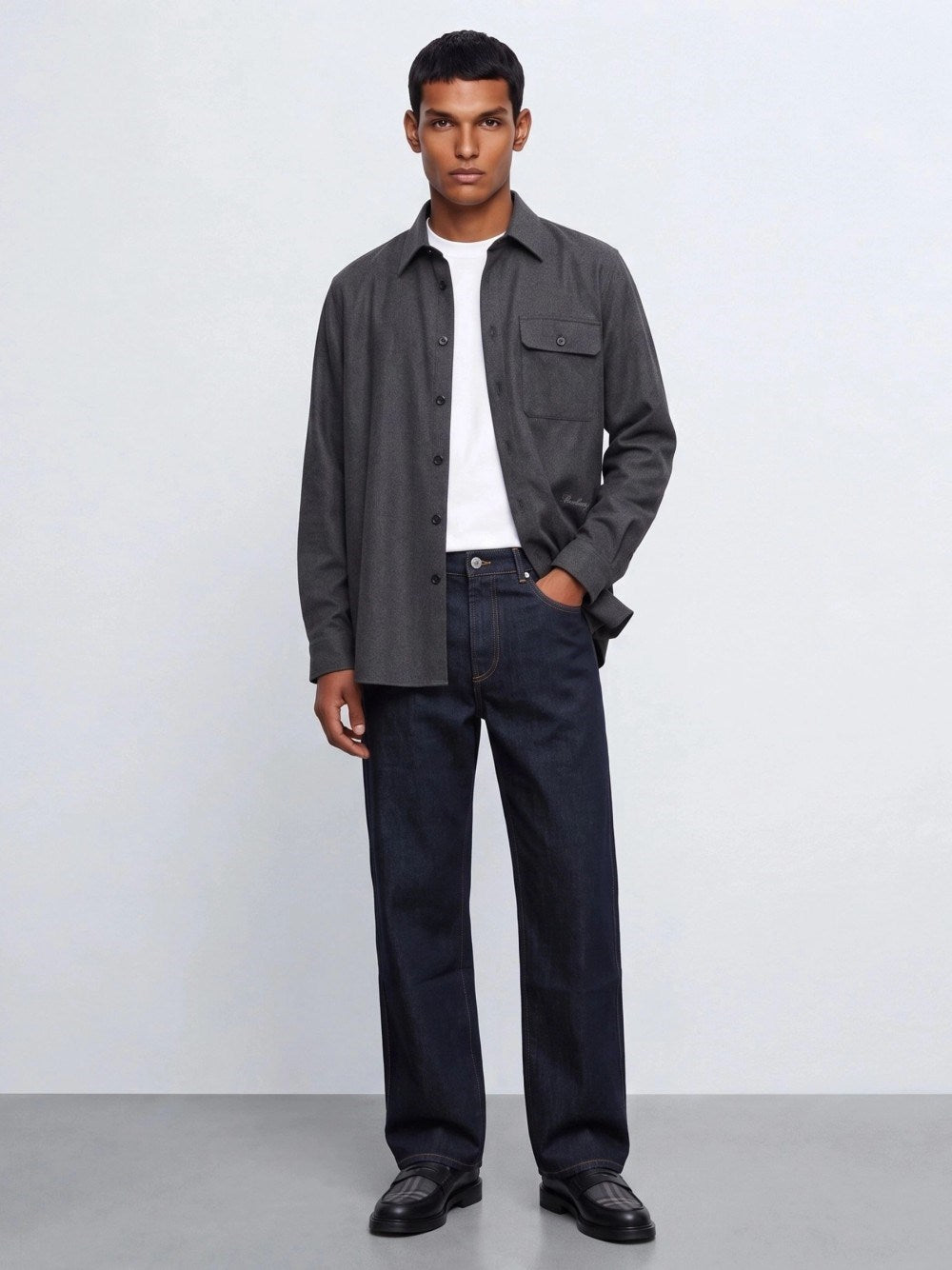 Burberry Men Wool And Cashmere Overshirt BURBERRY