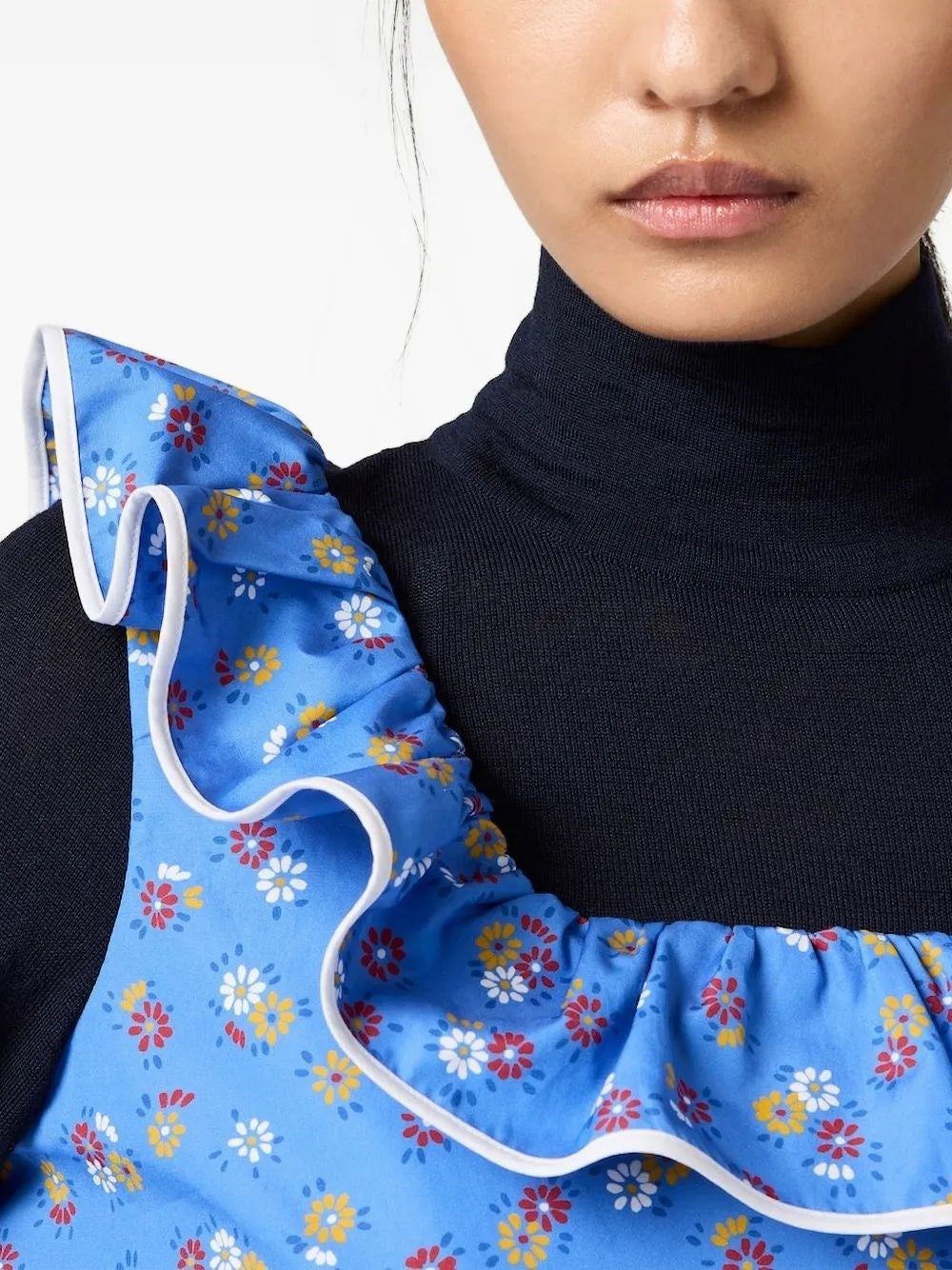 Miu Miu Women Poplin And Wool Sweater MIU MIU