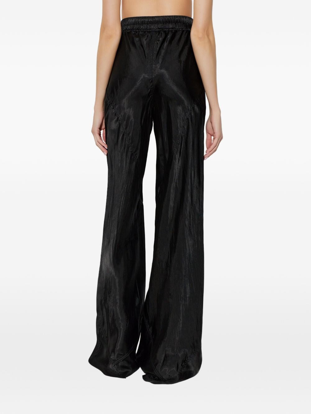 Rick Owens Women Wide Leg Trousers With A Glossy Finish RICK OWENS