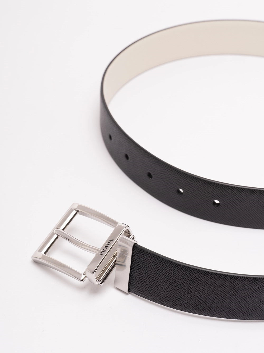 Prada Men Saffiano Leather Reversible Belt PRADA