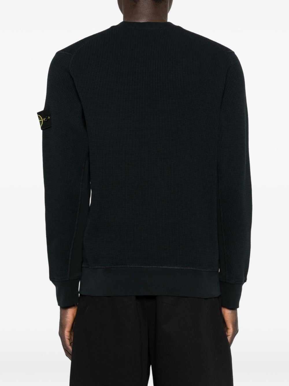 Stone Island Men Crewneck Sweatshirt In Waffle-Knit Organic Cotton STONE ISLAND