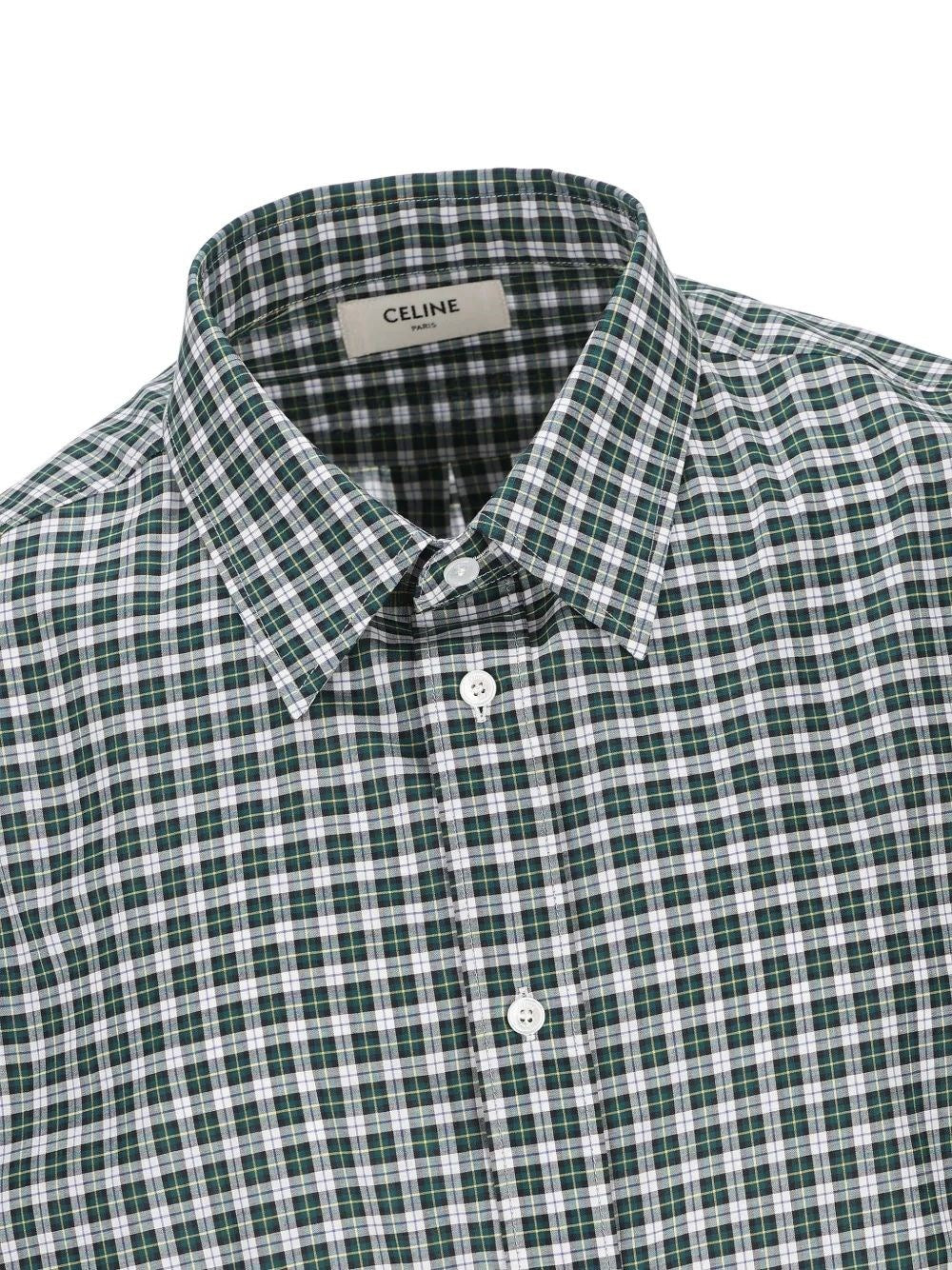 Celine Men Wide Tartan Shirt CELINE