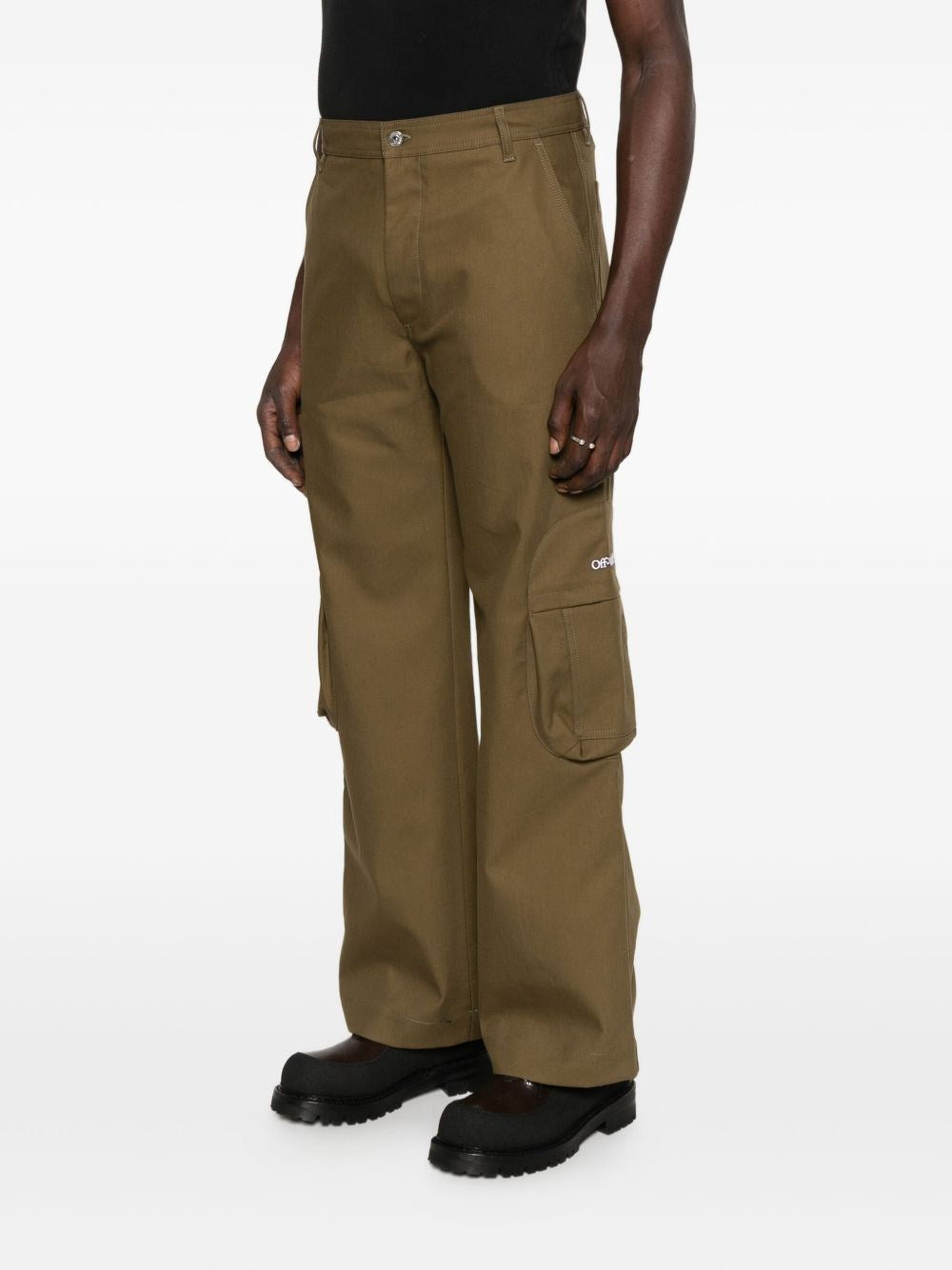 Off-White Men Bookish Cotton Cargo Pant OFF-WHITE