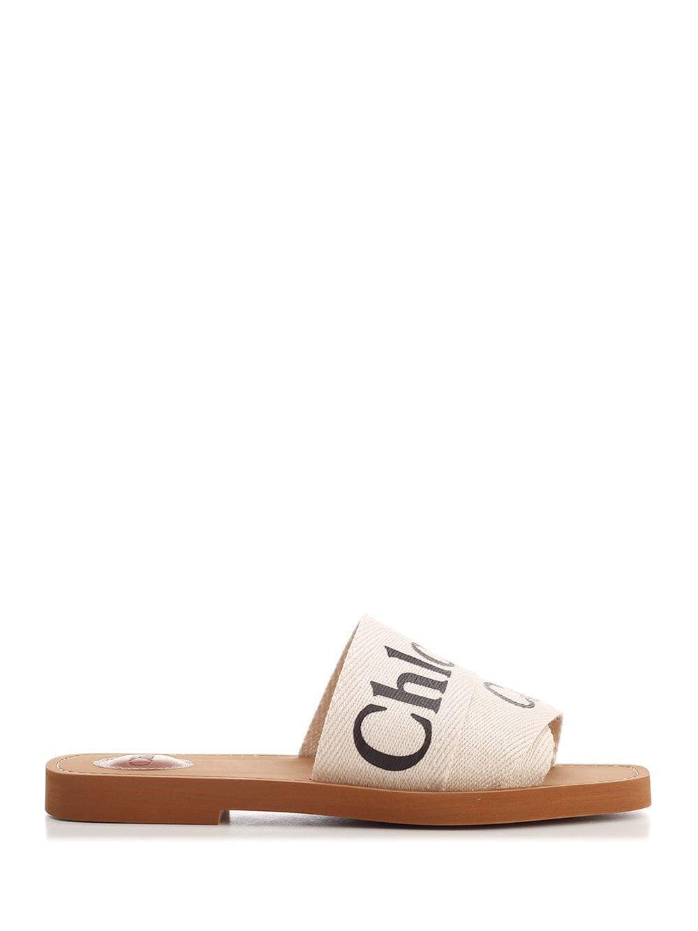 Chloe' Women Ivory "Woody" Flat Sandal CHLOE