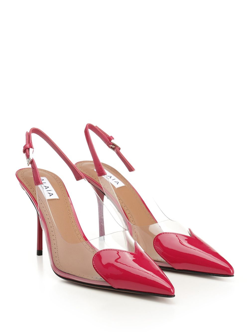 Alaïa Women Le Cœur Patent Leather Slingback ALAIA