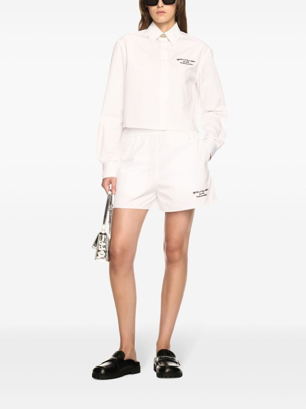 Off-White Women Popeline Shorts OFF-WHITE