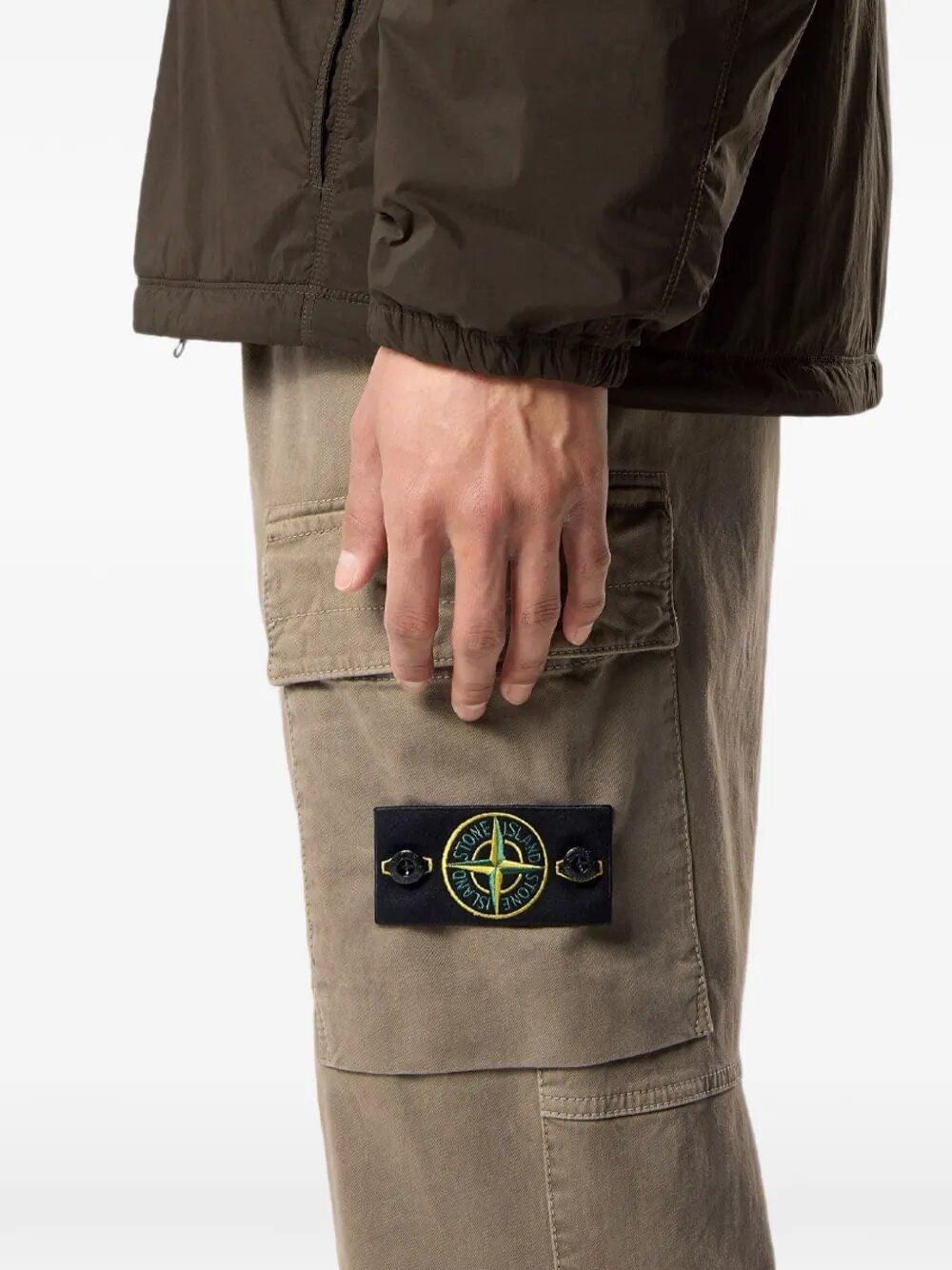 Stone Island Men Vintage-Effect Stretch Trousers STONE ISLAND