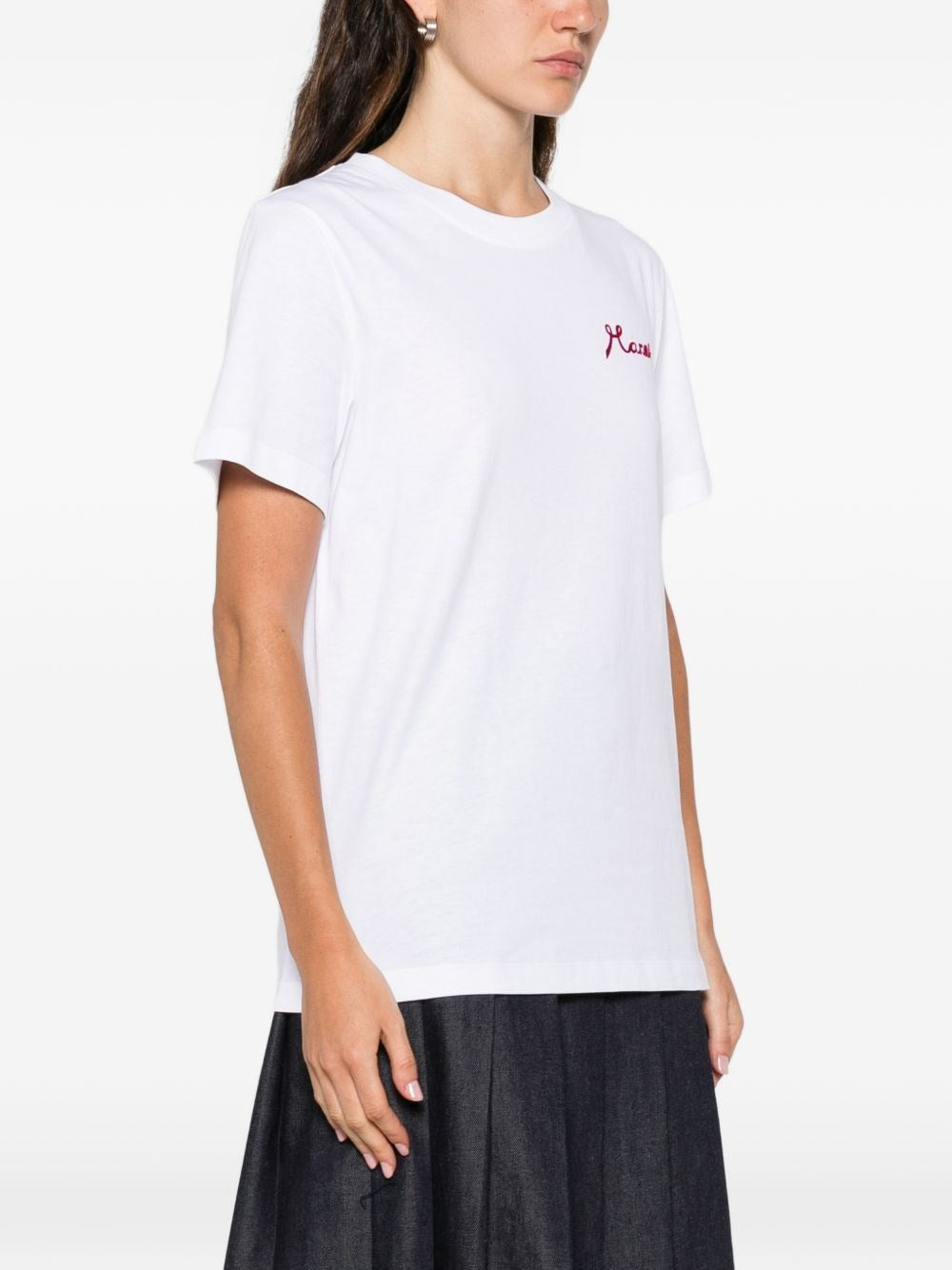 Marni Women White Cotton T-Shirt MARNI
