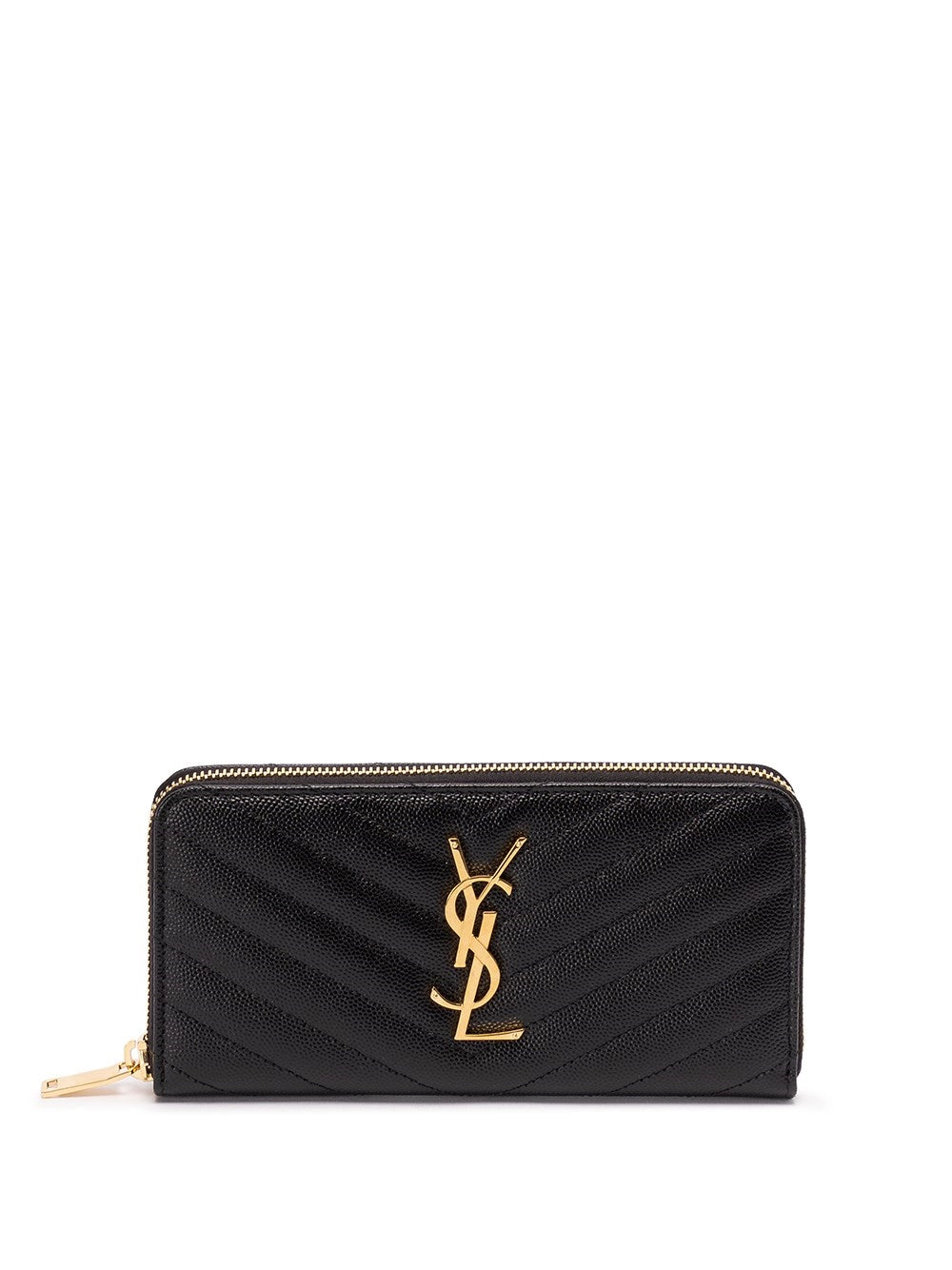 Saint Laurent Women Cassandre Matelasse Zip Around Wallet In Grain De Poudre Leather SAINT LAURENT
