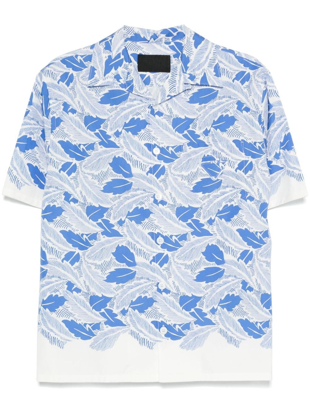 Prada Men Short-Sleeved Printed Cotton Shirt PRADA