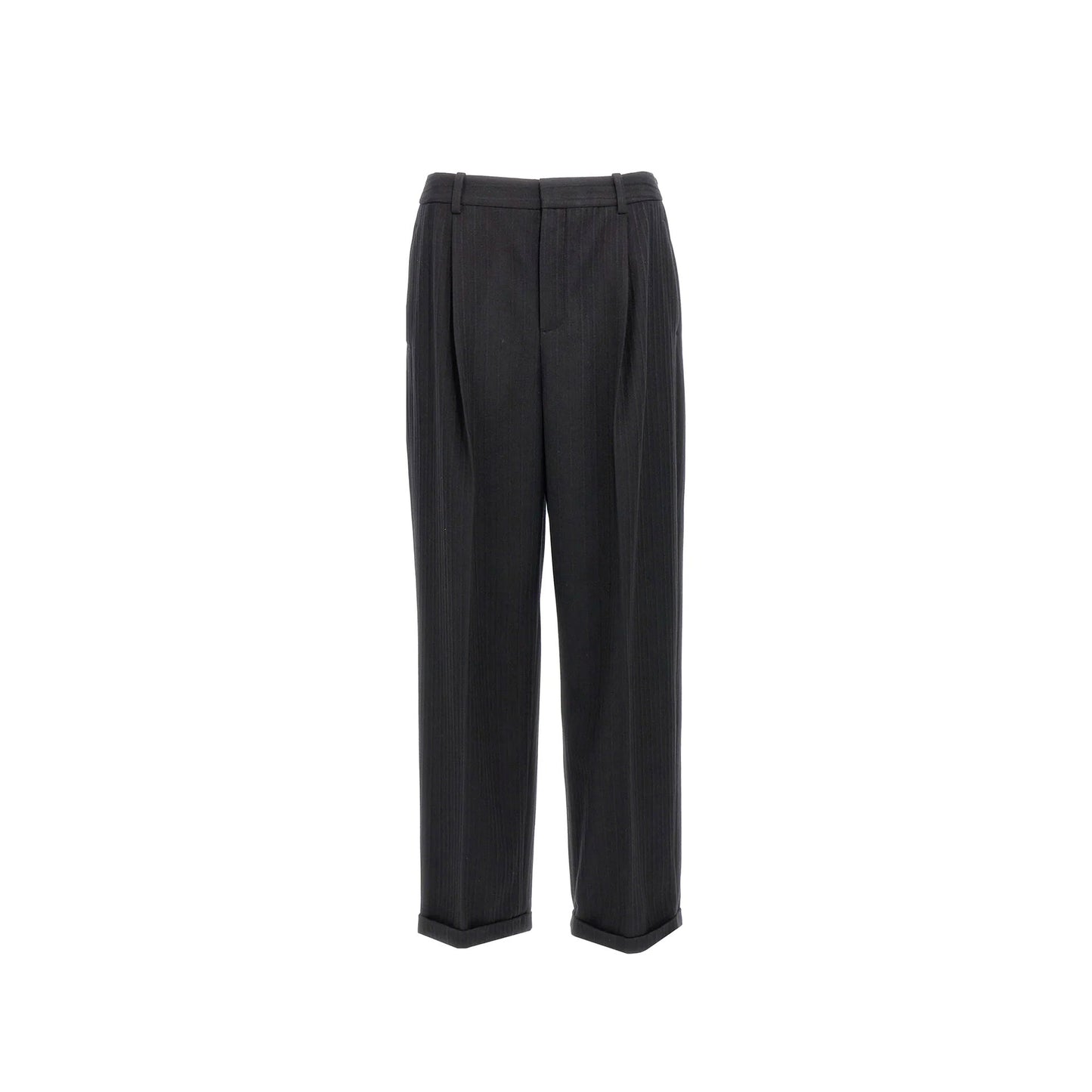 Saint Laurent Cashmere And Wool Flannel 90'S Striped Pants Men SAINT LAURENT