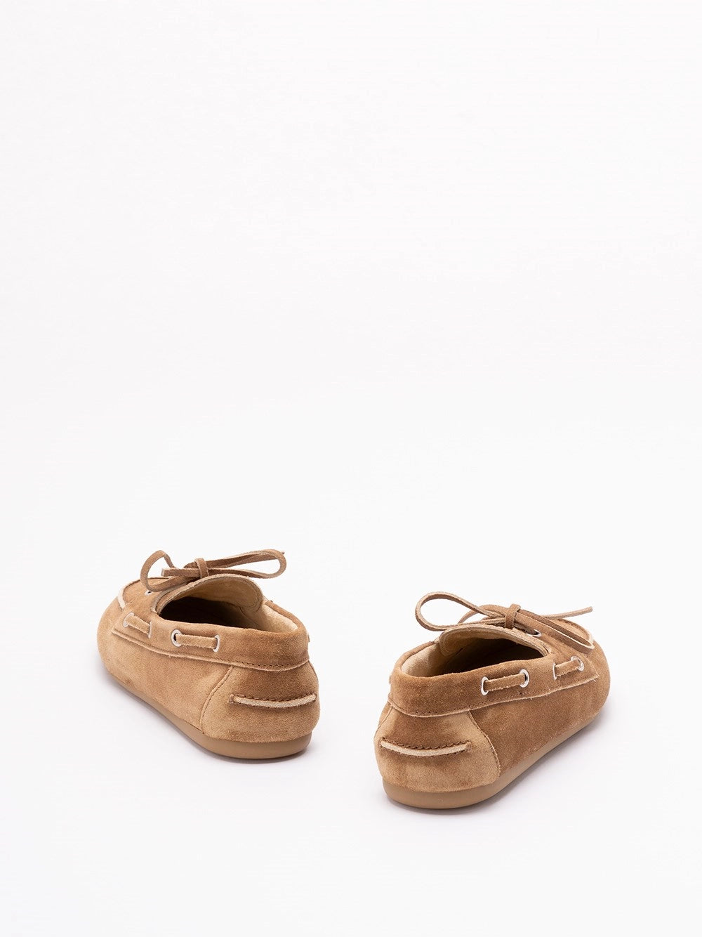 Miu Miu Women Unlined Bleached Suede Boat Shoes MIU MIU