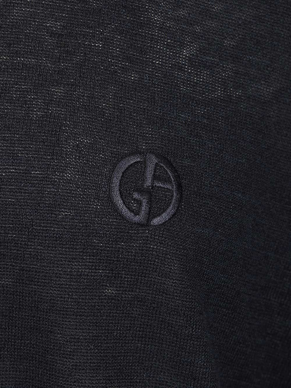 Giorgio Armani Men Crew Neck Sweater In Linen And Silk GIORGIO ARMANI