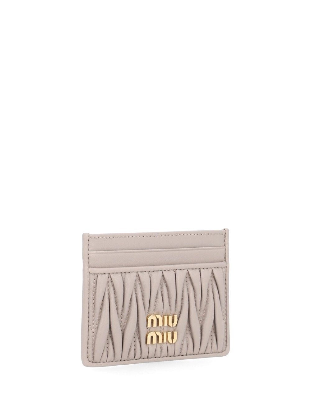 Miu Miu Women Matelassé Leather Card Holder MIU MIU