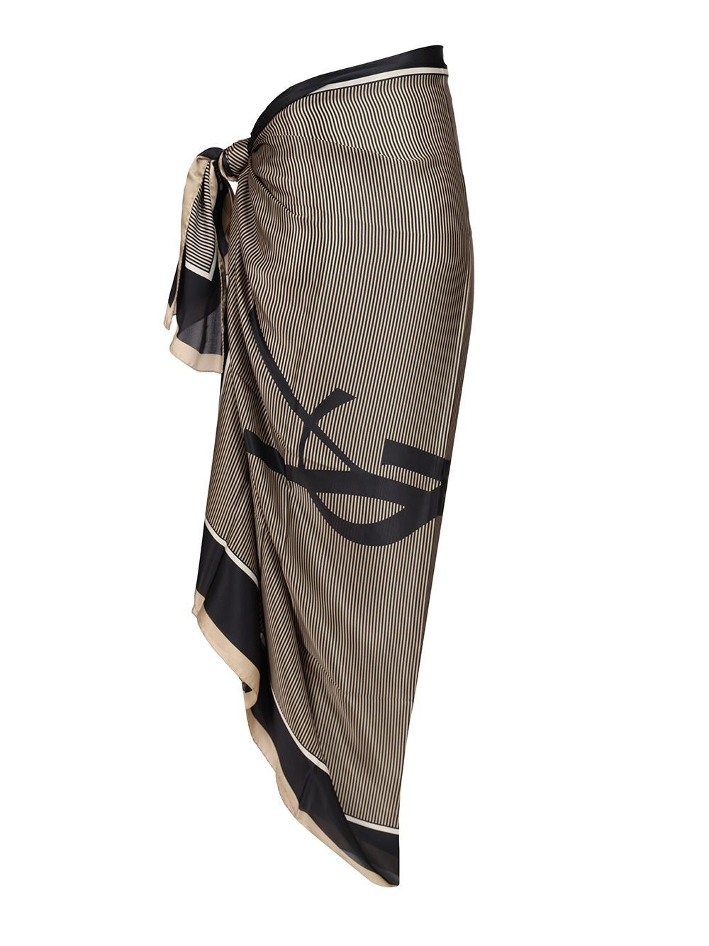 Saint Laurent Women Cassandre Striped Stole SAINT LAURENT