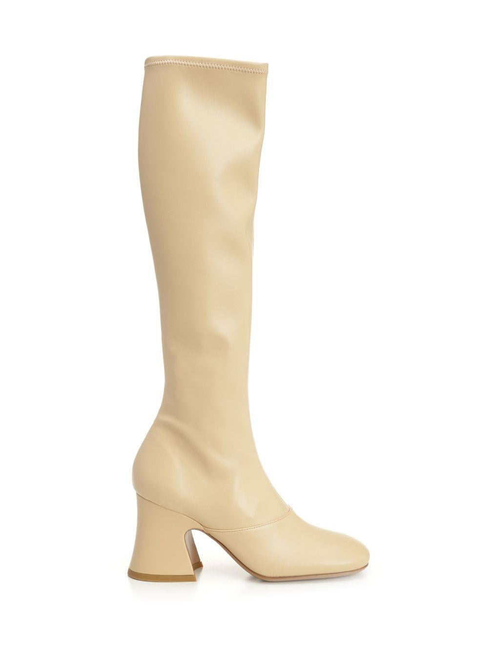 Chloe Women Cream Synthetic Leather Janis Boots CHLOE