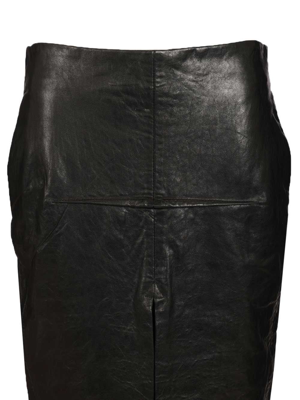 Rick Owens Women Leather Long Skirt RICK OWENS