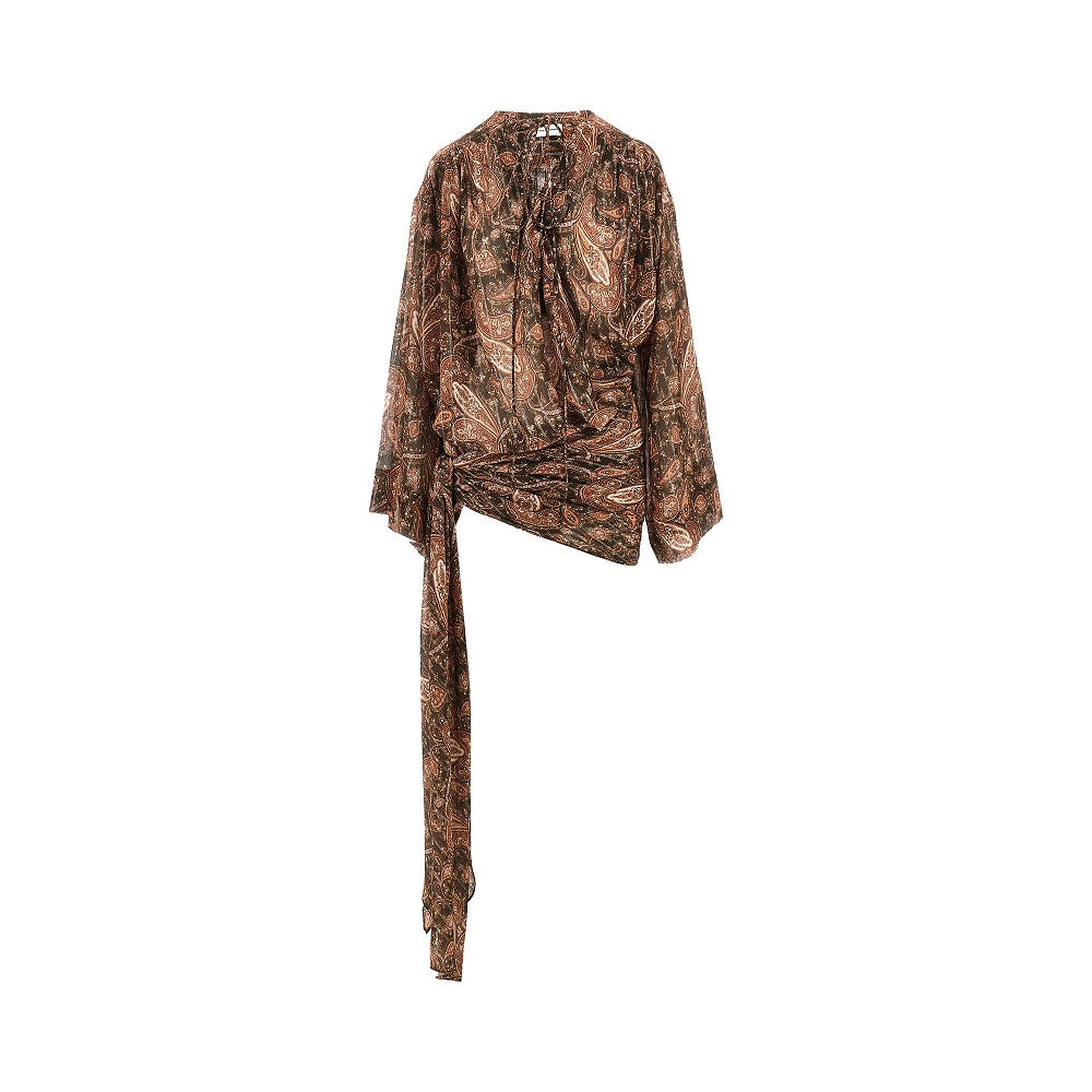 The Andamane Women Paisley Georgette 'Indira' Mini Dress THE ANDAMANE