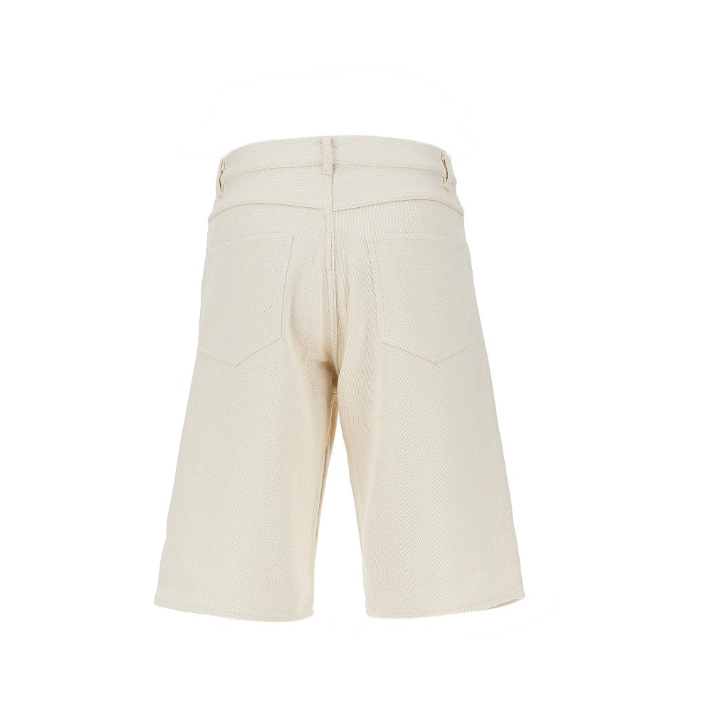 Auralee Men Silk Denim Shorts AURALEE