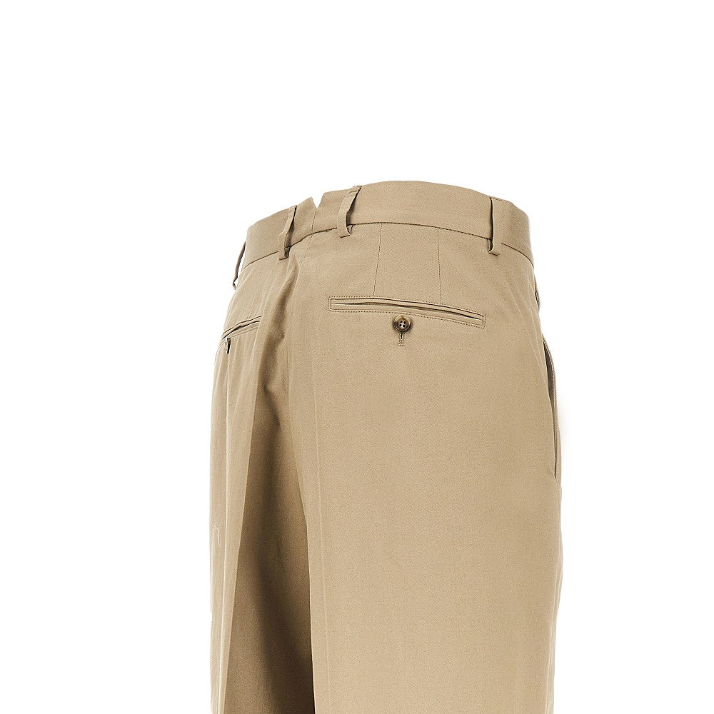 Ami Men Cotton Gabardine Shorts With Darts AMI PARIS
